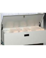 Lockable Lid for Bin Drawer    Lock not included  specify type Shown left  drawer with lid 