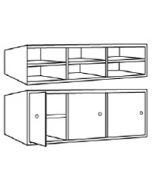 3 Compartment Locking  with 6 shelves    Locking compartment secure senitive materials  mails and valuable items 