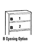 1200P SERIES - LATERAL FILE ACCESSORIES  Converts drawer to a  B  opening to accommodate binders  Position  2 For 6 high model ONLY  must be factory installed 