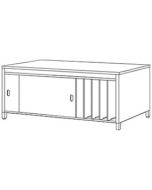 Fits 30  and 36  deep console tables  Table Shelf Storage Divider
