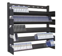 Multi-Media Wall Rack  5 Shelves and Wall Mount Frame