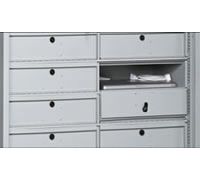 2-Compartment Insert  4  2-Compartment insert  Ideal for laptops or notebooks  Both compartments are secured with their own lock and 2 keys   Each Compartment  16 0 W x 14 5 D x 4 5 H