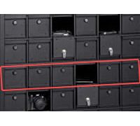 6-Compartment Insert   4  6-Compartment Insert  securely store personal items such as camera   s  phones  wallets  keys  weapons  etc  It can be combined with the 2   3 compartment inserts in any size cabinet   Each Compartment  5 W x 14 5 D x 4 5 H