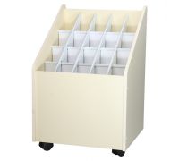 20 Compartments Mobile Wood Roll File
