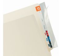 8  x 2  Full End-Tab Clear Label Protector  100 Pack