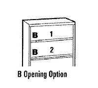 1200P SERIES - LATERAL FILE ACCESSORIES  Converts drawer to a  B  opening to accommodate binders  Position  1 For 2  3  4  5 and 6 high models  must be factory installed