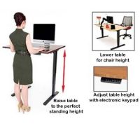 30 W x 30 D Small Adjustable Height Table