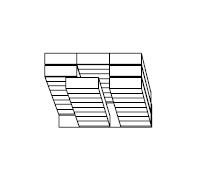 5 High 3 2 2  - 48  Wide ThinStak Shelving TriSlider Mobile Filing Systems