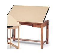 Wood  4-Post  A Combination Drawing Table with Tool Drawer
