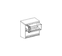 2-HIGH ELITE CABINET - 12  OPENING  1  Fixed Front File Drawers with  1  12  Receding Door