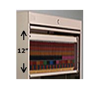 3-High Receding Doors with Fixed Shelves - 12  Opening Elite 3-High Receding Doors Fixed Shelves