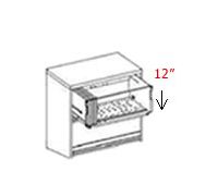 2-High Receding Doors with Rollout Shelves - 12  Opening  Elite 2-High Receding Doors Rollout Shelves