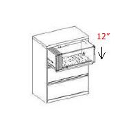 3-High Receding Doors with Rollout Shelves - 12  Opening  Elite 3-High Receding Doors Rollout Shelves