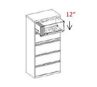 5-High Receding Doors with Rollout Shelves - 12  Opening  Elite 5-High Receding Doors Rollout Shelves with Ganglock