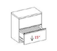 2-High Fixed Front File Drawers - 15  Opening  Elite 2-High 15  Opening Fixed Drawers