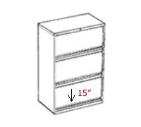 3-High Fixed Front File Drawers - 15  Opening  Elite 3-High 15  Opening Fixed Drawers