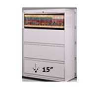 4-High Receding Doors Fixed Shelves - 15  Opening  Elite 4-High 15  Opening Receding Doors Fixed Shelves