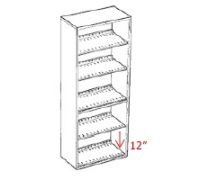 5-High Open Shelves - 12  Opening  Elite 5-High Open Shelves