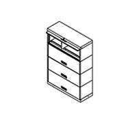 36  Wide 4 Openings - 100 Series Stak-N-Lok    Cabinets  LFI  138   Inside clear height  letter and legal 10-3 8   binder 12-3 8   4 Openings  Locking