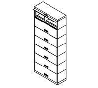 30  Wide 7 Openings - 100 Series Stak-N-Lok    Cabinets NOTE  7 high units are shipped in 2 pieces and require partial assembly  Click here for 7-tiers assembly instructions  7 Openings  Locking  LFI  199-1 2   Inside clear height  letter and legal 10-3 8