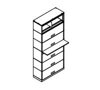 30  Wide 6 Openings - 200 Series Stak-N-Lok    Cabinets LFI  171   Inside clear height  letter and legal 10-3 8   binder 12-3 8   6 Openings Locking