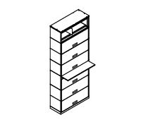 30  Wide 7 Openings - 200 Series Stak-N-Lok    Cabinets