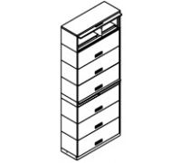36  Wide 7 Openings - 300 Series Stak-N-Lok    Cabinets