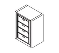 4-Opening Preconfigured Filing Cabinet With Drawers - Ez2 Rotary Action File  Starter 4-Opening  non-locking