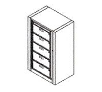 5-Opening Preconfigured Filing Cabinet With Drawers - Ez2 Rotary Action File  Starter 5-Opening  non-locking 