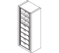 8-Opening Preconfigured Filing Cabinet With Drawers - Ez2 Rotary Action File  Starter 8-Opening  non-locking