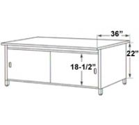 Intermediate Table Shelves for CTA or BC Series Tables  Order IS Style with 30  or 36  deep CTA or BC Tables   CTA tables will include the shelf support only when intermediate shelf is ordered with this table  or when ISSO option is requested when orderin