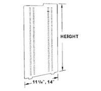 Shelf Supports   Not needed at sides of cabinet where shelf support is built in  Place on cabinet bottom or adjustable master shelves on 1  horizontal increments