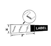 Label Holders   Transparent Label Holders have a self-adhesive  magnetic  or velcro backing and fit securely on beveled shelf front  A blank insert with four sides is included  Package of 20   Velcro Label Holders  3 W x 1 2 H