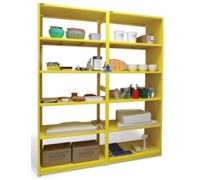 ADDER - 18 Gauge Shelving 88-1 4  High  5-Shelves  4-Openings