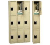 ASSEMBLED Triple-Tiers Steel Lockers NO Legs