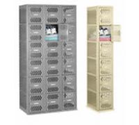 Ventilated Six-Tier Box Steel Storage Locker Without Legs