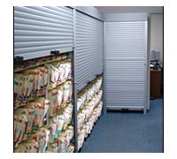 Aluminum Rollok  Spring Assisted  doors for 4-Post shelving  97 25  high