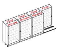 4 3 Kwik-Track System  42 W File Harbor Cabinets