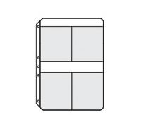 Four Pocket Sheet Protector 11-1 2 H x 9-1 4 W Pockets  4-1 4 W x 4-1 4 H