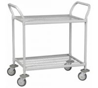 48 W x 18 D x 42 H  2 Shelves Wire Hand Cart
