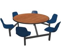 Jupiter 6 Seat Round Unit with Dur-A-Edge   Table   Shell Chairheads