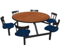 Jupiter 6 Seat Round Unit with Dur-A-Edge   Table   Country Chairheads