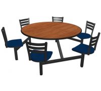 Jupiter 6 Seat Round Unit with Dur-A-Edge   Table   Quest Chairheads