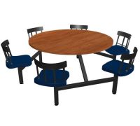 Jupiter 6 Seat Round Unit with Laminate Self Edge Table   Country Chairheads