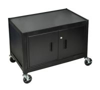 Luxor 29  High Mobile Locking Cabinet Cart  No Shelves Interior Dimension  36 W x 24 D x 29 H