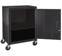 Luxor 34  High Mobile Locking Cabinet Cart  One Adjustable Shelf Dimension  24 W x 18 D x 34 H