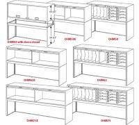Overhead Storage Modules  Mail Sort Solutions   OHM75  Verical Openings  No-8  Width-4   Depth-15   Height-12 5   Horizontal Openings  No-12  Width-11 25   Depth-15 5   Height-3 