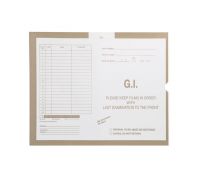 G I  Gastro Intestinal   Putty  454 - Ames Category Insert Jackets  System II  Open End  Carton of 250 