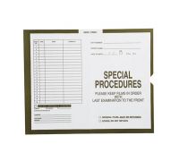 Special Procedures  Olive  582 - Category Insert Jackets  System I  Open End  Carton of 250 