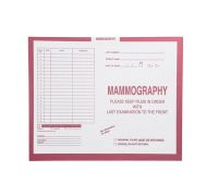 Mammography  Pink  190 - Category Insert Jackets  System II  Open Top X-Ray Size  Carton of 250 